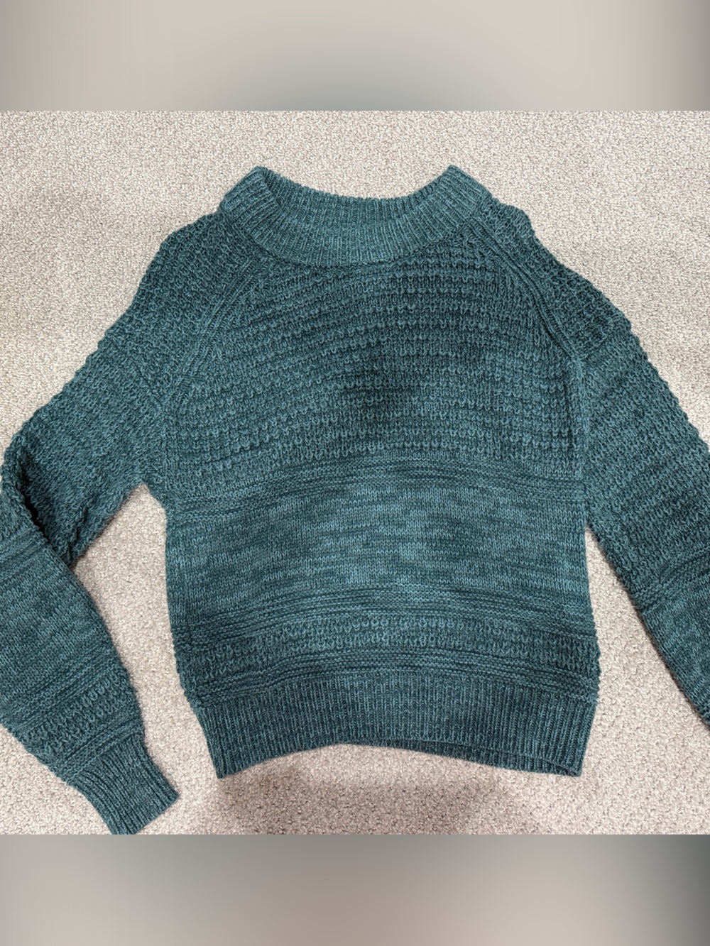 Target Universal Thread Teal Green Cowl-Neck Knit Sweater small